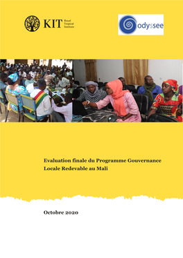 Evaluation Finale Du Programme Gouvernance Locale Redevable Au Mali