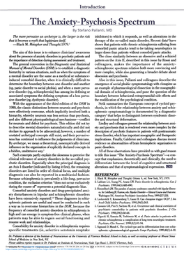 The Anxiety-Psychosis Spectrum