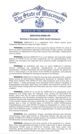 Governor Evers Executive Order