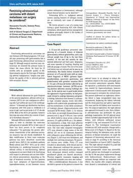 Feminizing Adrenocortical Carcinoma with Distant