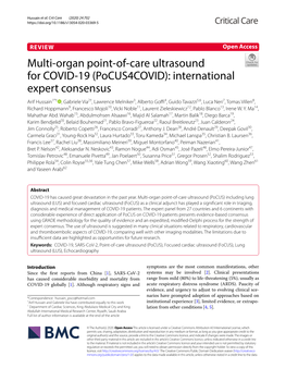 Multi-Organ Point-Of-Care Ultrasound for COVID-19