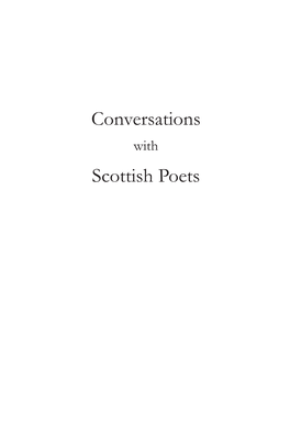 Conversations Scottish Poets