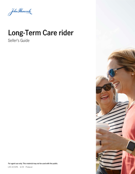 Long-Term Care Rider Seller’S Guide