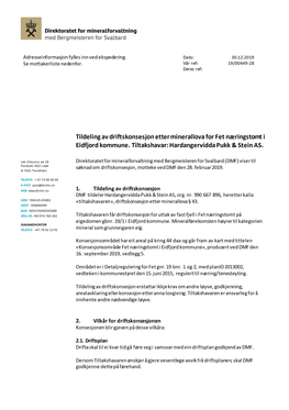 Fet Næringstomt I Eidfjord Kommune», Produsert Ved DMF Den 16