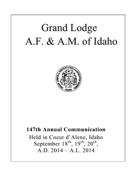 Grand Lodge AF & AM of Idaho