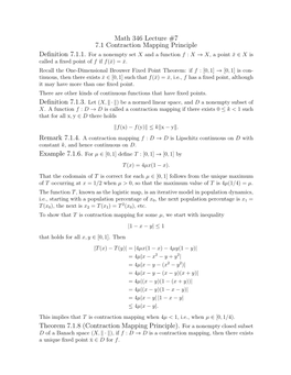 Contraction Mapping Principle