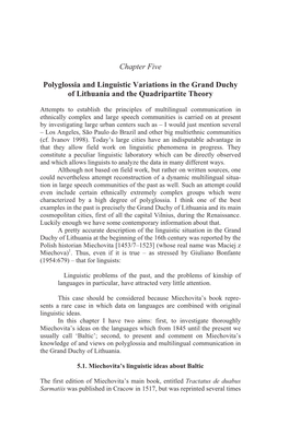 Chapter Five Polyglossia and Linguistic Variations in the Grand