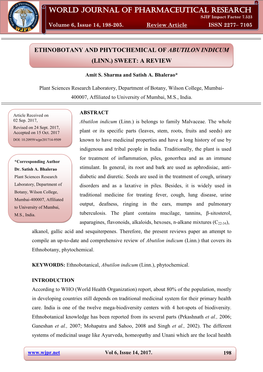 World Journal of Pharmaceutical Research Bhalerao Et Al