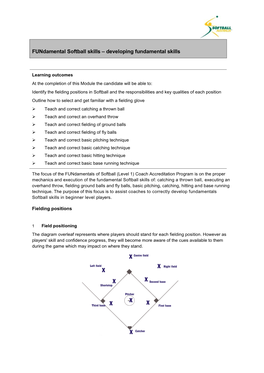 Fundamental Softball Skills – Developing Fundamental Skills