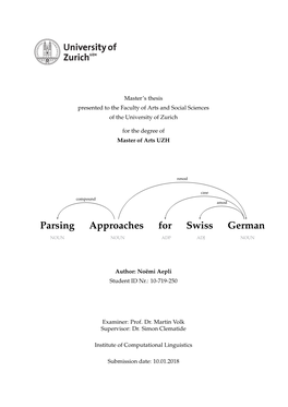 Parsing Approaches for Swiss German