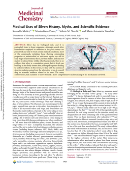 Medical Uses of Silver: History, Myths, and Scientific Evidence