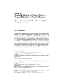 Genetic Modification in Dedicated Bioenergy Crops and Strategies For