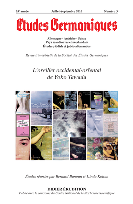 L'oreiller Occidental-Oriental De Yoko Tawada