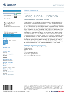 Facing Judicial Discretion Legal Knowledge and Right Answers Revisited