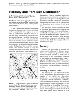 Porosity and Pore Size Distribution, in Hillel, D., Ed