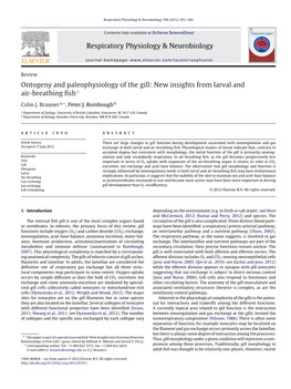 New Insights from Larval and Air-Breathing Fish