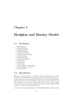 Hodgkin and Huxley Model