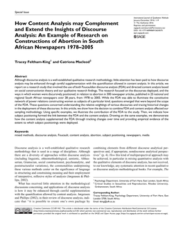 How Content Analysis May Complement and Extend the Insights of Discourse Analysis