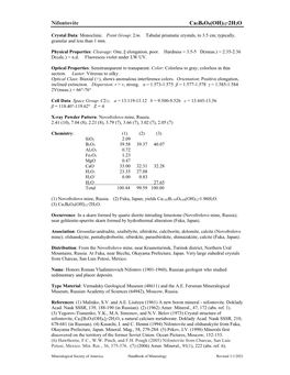 Nifontovite Ca3b6o6(OH)12·2H2O