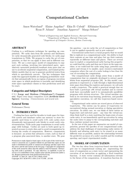 Computational Caches