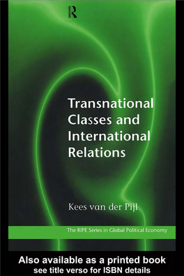 Transnational Classes and International Relations