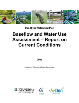 Baseflow and Water Use Assessment – Report on Current Conditions