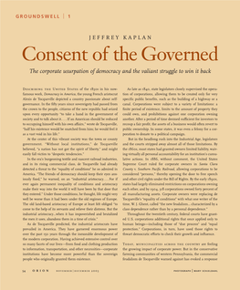 Consent of the Governed the Corporate Usurpation of Democracy and the Valiant Struggle to Win It Back