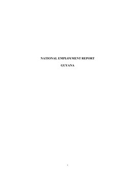 National Employment Report Guyana