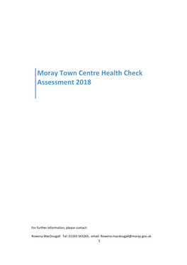 Moray Town Centre Health Check Assessment 2018