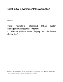 43253-024: Karnataka Integrated Urban Water Management Investment Program