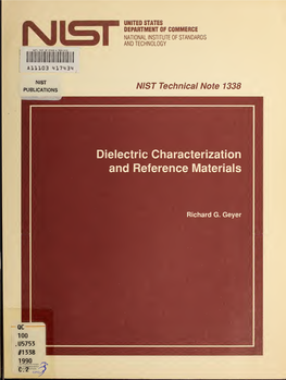 Dielectric Characterization and Reference Materials