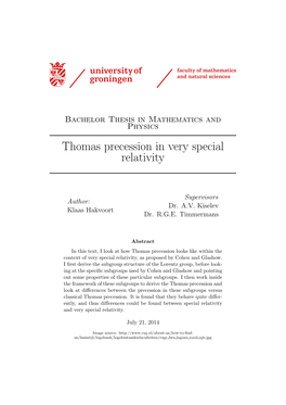Thomas Precession in Very Special Relativity