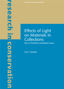 Effects of Light on Materials in Collections