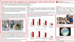 3D Printed Model of the Mediastinum for Cardiothoracic Surgery Resident Education Natalie S