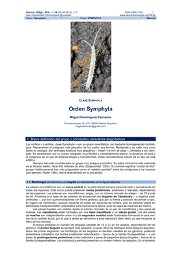 Orden SYMPHYLA Manual