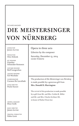 Die Meistersinger Von Nürnberg