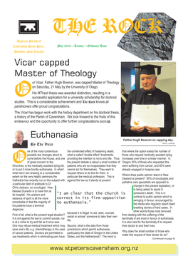 Vicar Capped Master of Theology Euthanasia