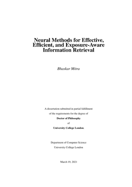 Neural Methods for Effective, Efficient, and Exposure-Aware Information