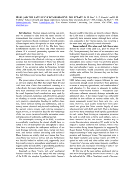 Mars and the Late Heavy Bombardment: 2011 Update