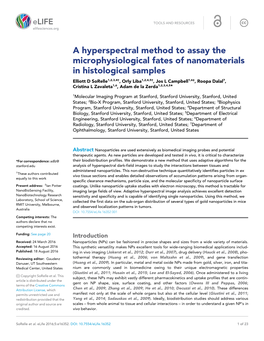 A Hyperspectral Method to Assay the Microphysiological Fates Of