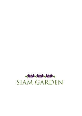 暹罗花园泰国餐厅 Siam Garden 菜单.Pdf