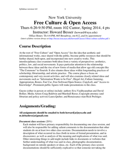 Free Culture & Open Access