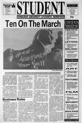 Ten on the March THURS 29OCT1987 NEWS • Anti-Apartheid Demonstration