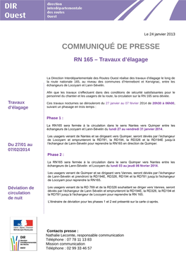 Communiqué De Presse