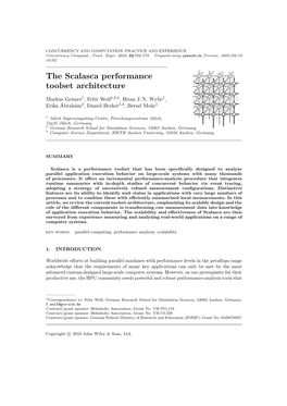 The Scalasca Performance Toolset Architecture