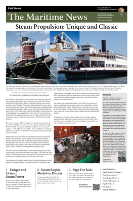 The Maritime News March, April, May 2013 Steam Propulsion: Unique and Classic