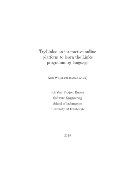 Trylinks: an Interactive Online Platform to Learn the Links Programming Language