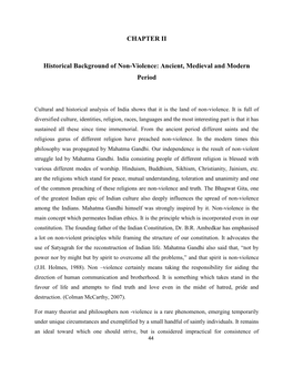 CHAPTER II Historical Background of Non-Violence