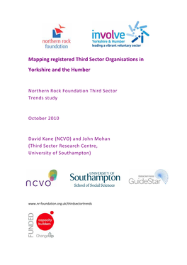 Mapping Registered Third Sector Organisations in Yorkshire and the Humber