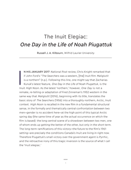 One Day in the Life of Noah Piugattuk